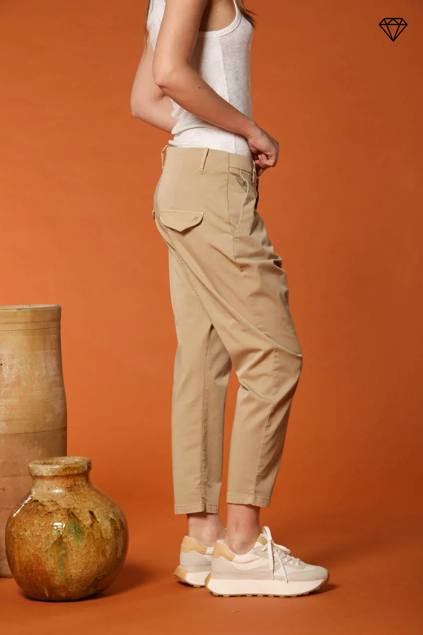 Malibu Jogger women's chino pants in gabardine carrot fit ① sold by Mason's product image thumbnail 3