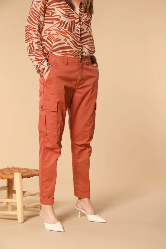 Judy Archivio women's cargo pants stretch cotton twill relaxed fit sold by Mason's