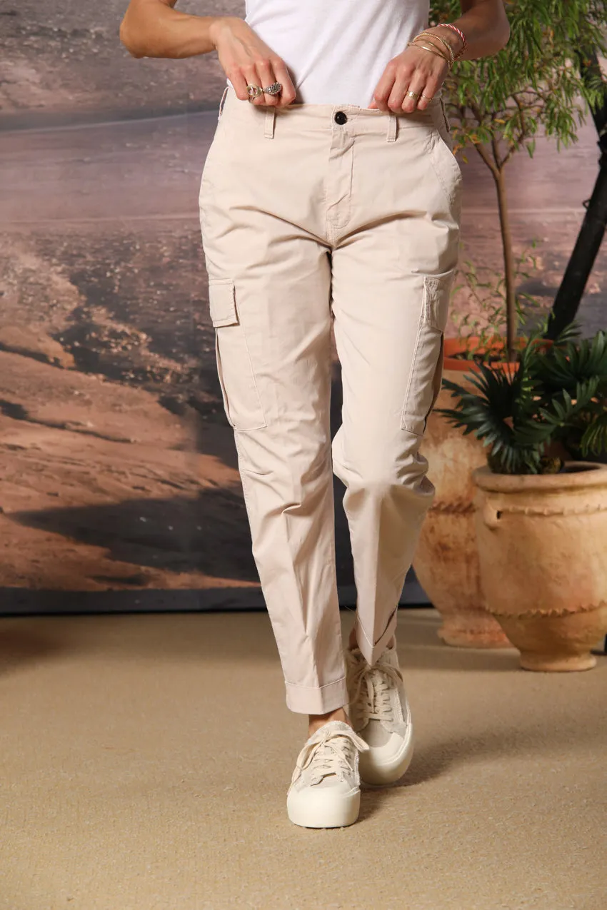 Judy Archivio women's cargo pants stretch cotton twill relaxed fit sold by Mason's