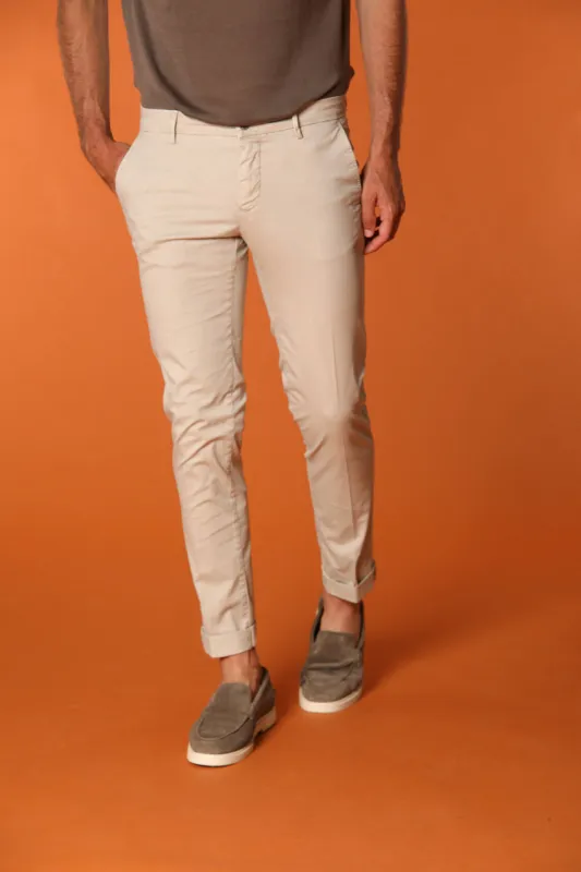 Milano Essential men's chino pants in pima cotton stretch twill extra slim fit sold by Mason's