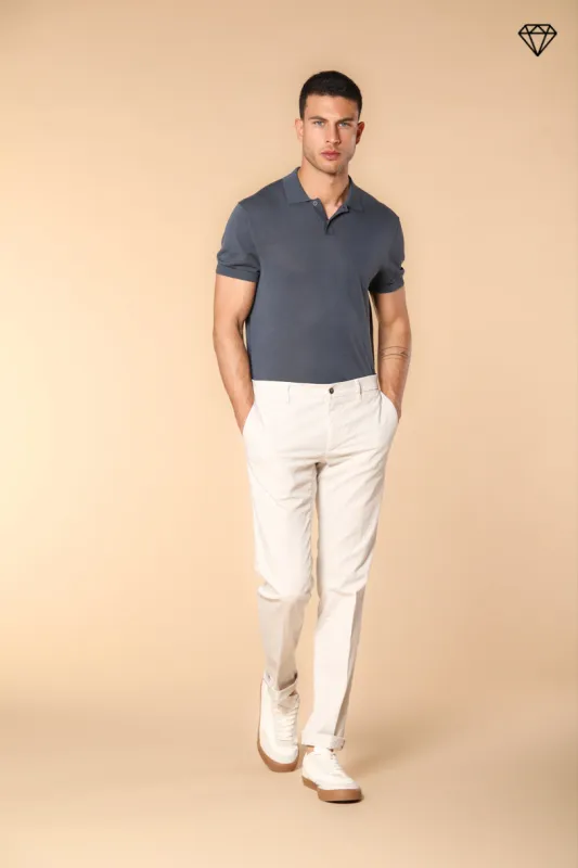 New York men's chino pants in stretch satin regular fit ① sold by Mason's