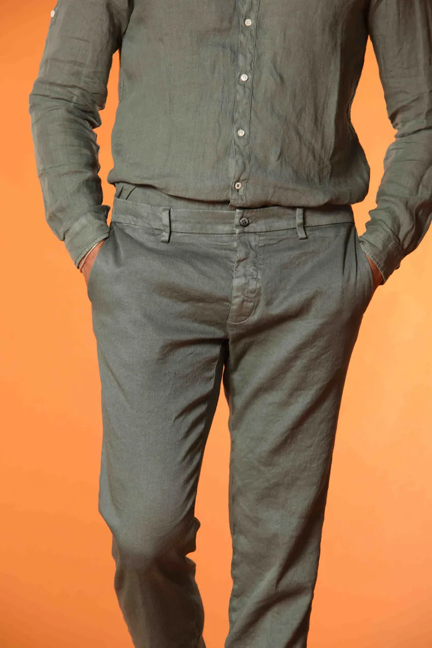 New York men's chino pants in linen and cotton twill regular fit sold by Mason's product image thumbnail 3