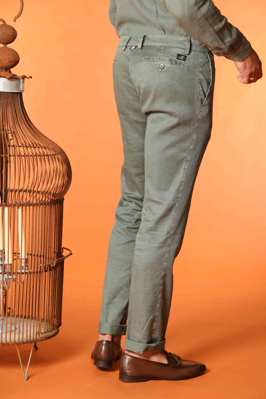 New York men's chino pants in linen and cotton twill regular fit sold by Mason's product image thumbnail 4