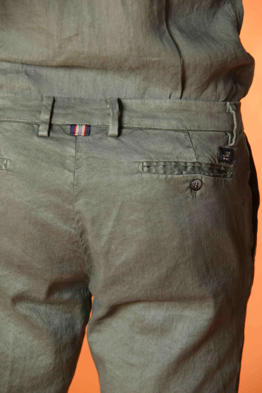 New York men's chino pants in linen and cotton twill regular fit sold by Mason's product image thumbnail 2
