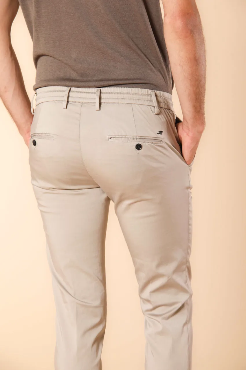 Milano Jogger Travel men's jogger chino pants in technical travel stretch satin extra slim fit sold by Mason's product image thumbnail 2