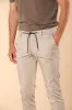 Milano Jogger Travel men's jogger chino pants in technical travel stretch satin extra slim fit sold by Mason's