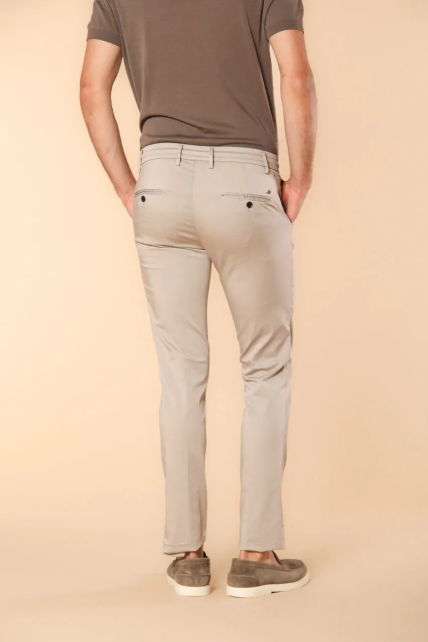 Milano Jogger Travel men's jogger chino pants in technical travel stretch satin extra slim fit sold by Mason's product image thumbnail 4