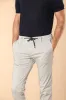 Milano Jogger Travel men's jogger chino pants in technical travel stretch satin extra slim fit sold by Mason's