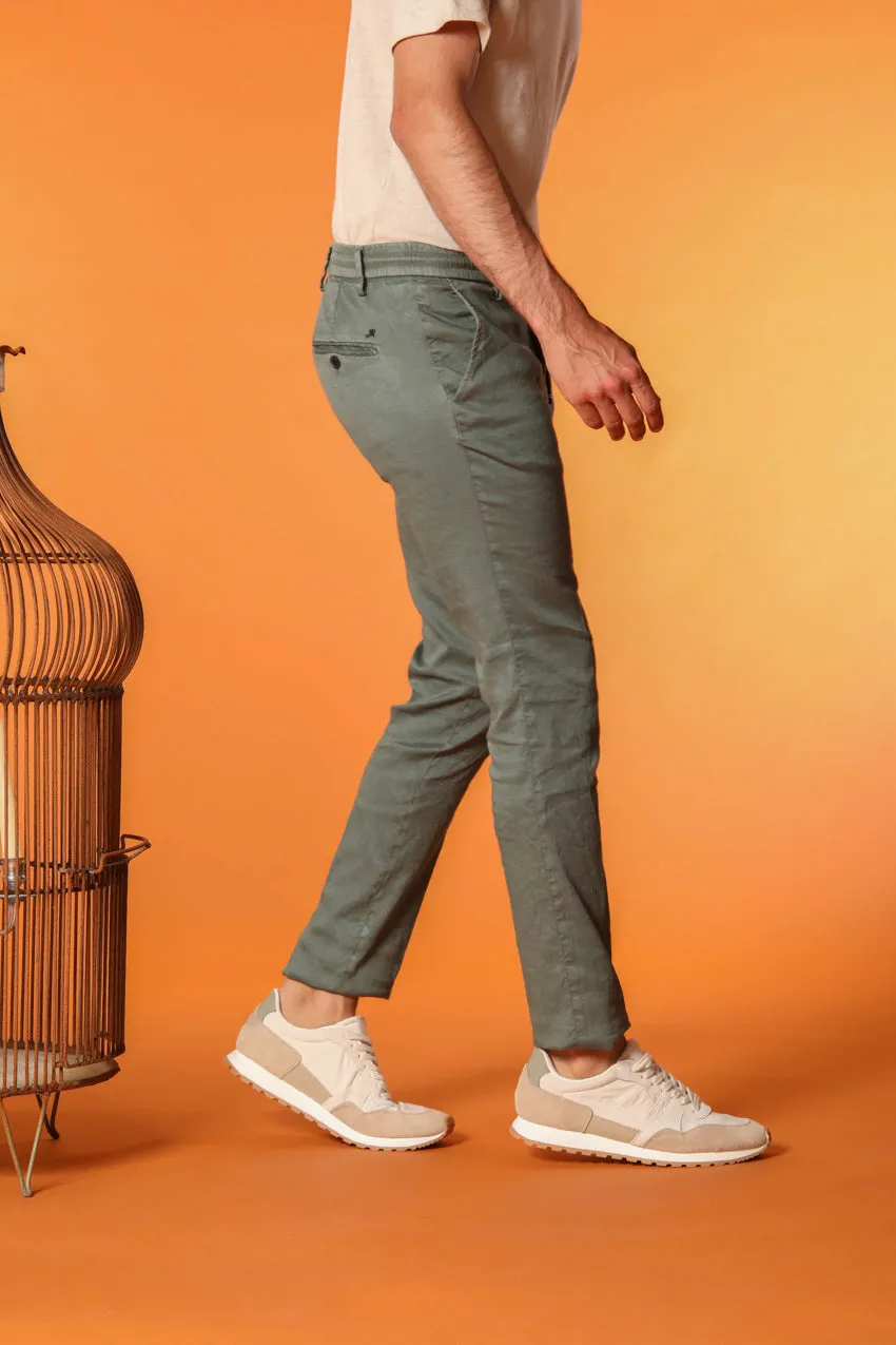 Milano Jogger men's pants in linen and cotton twill extra slim fit sold by Mason's product image thumbnail 4