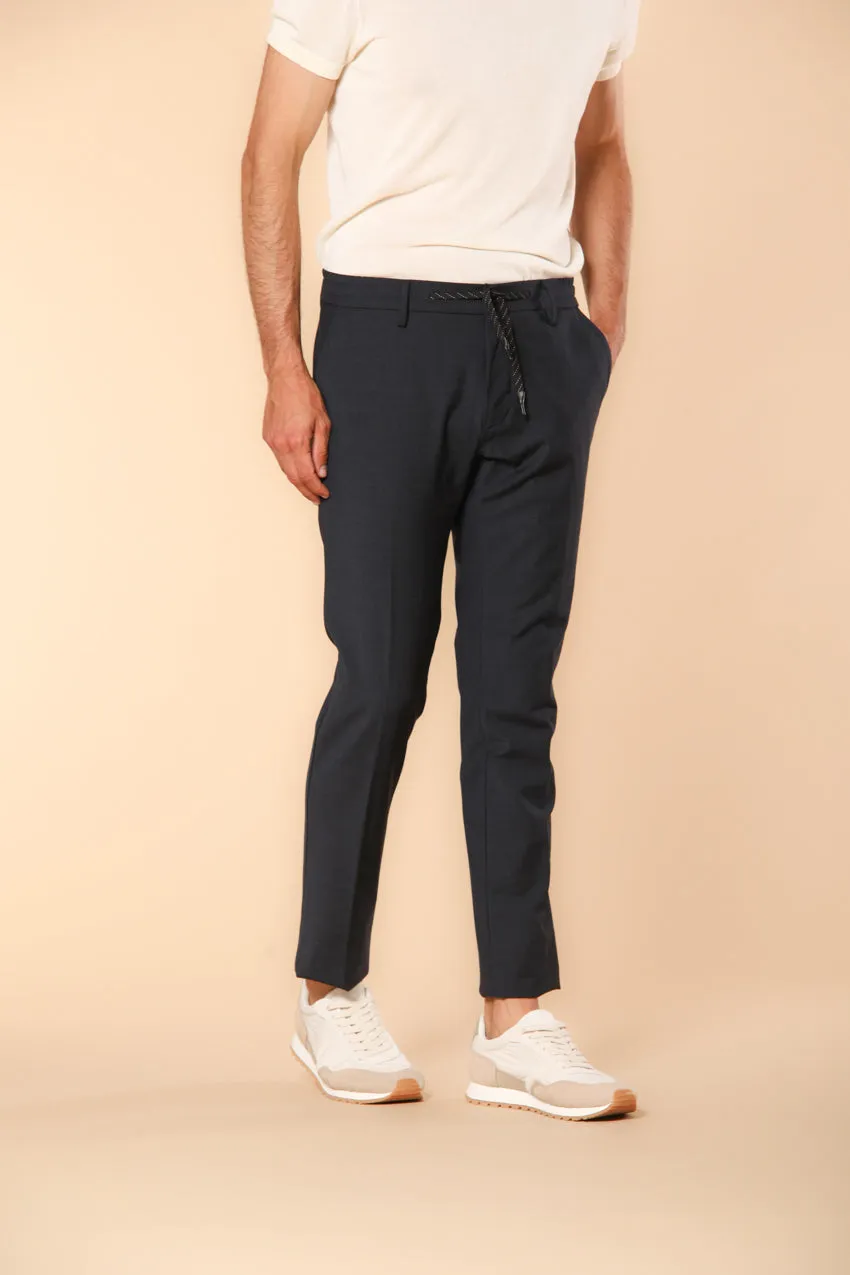 Milano Jogger men's jogger chino pants in travel wool extra slim fit sold by Mason's