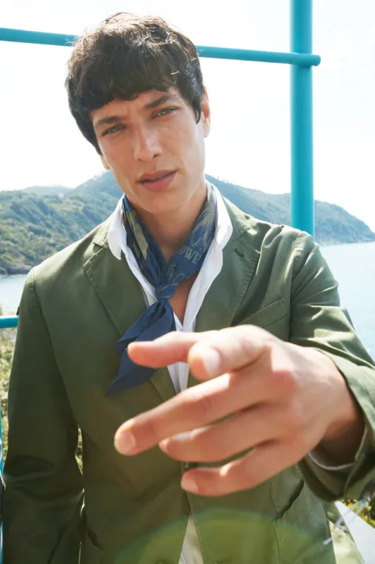 Da Vinci Summer Men's blazer in cotton and tencel  sold by Mason's