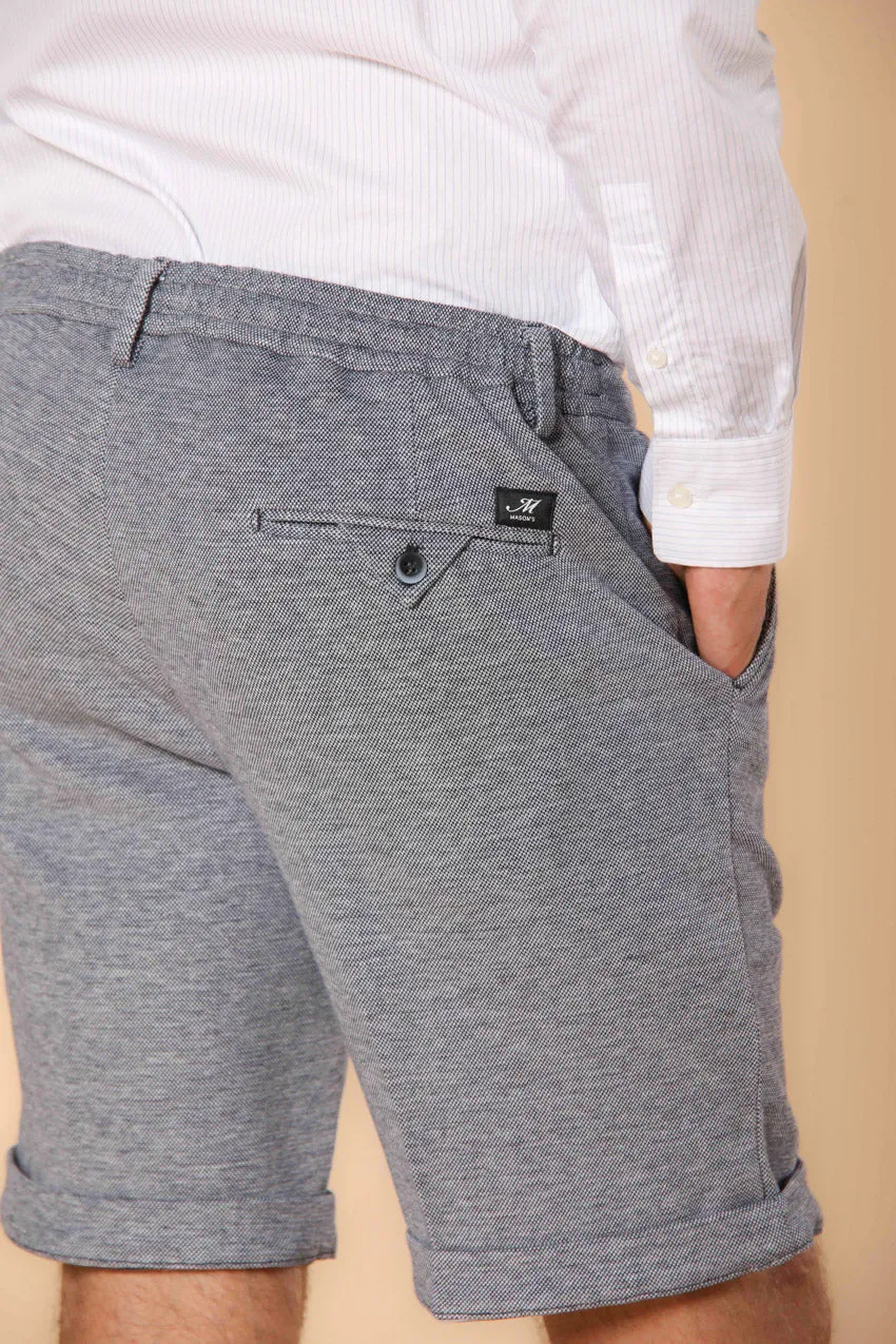 Torino Jog men's chino jogger bermuda shorts in double-faced cotton piqué, slim fit sold by Mason's product image thumbnail 2