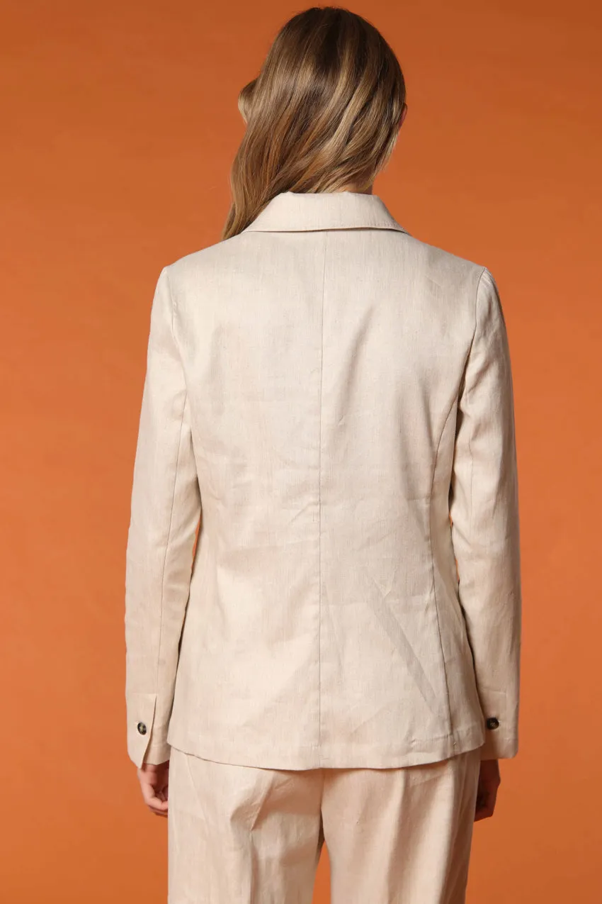 Helena women's blazer in mixed linen and cotton canvas sold by Mason's product image thumbnail 5