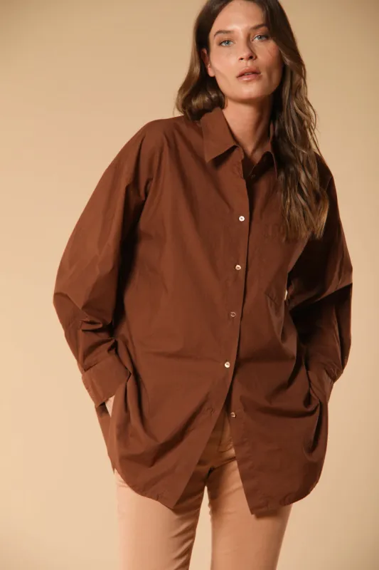 Lauren women's shirt long-sleeved in poplin sold by Mason's