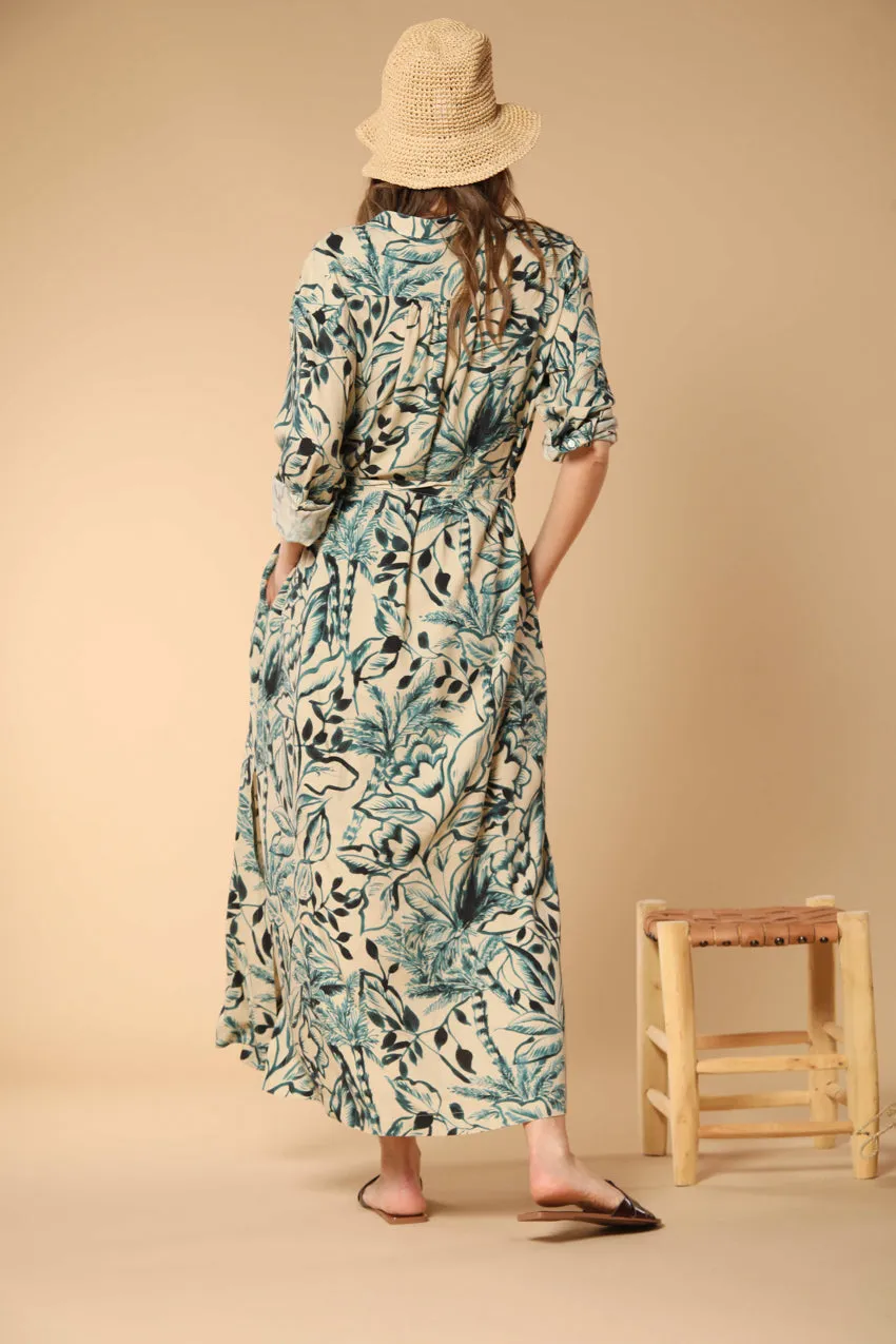 Colette Women's dress in Linen-Viscose Blend Fabric with Floral Print sold by Mason's product image thumbnail 5