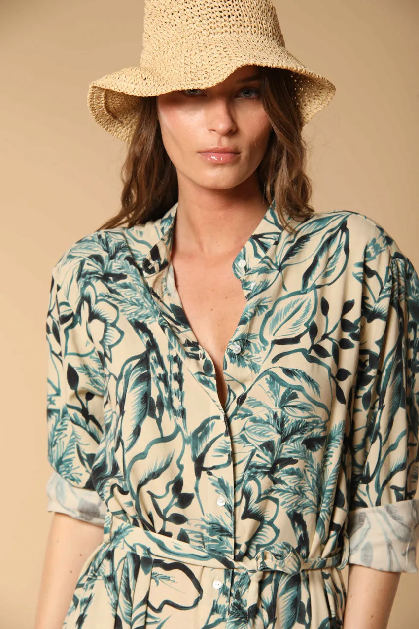 Colette Women's dress in Linen-Viscose Blend Fabric with Floral Print sold by Mason's product image thumbnail 2