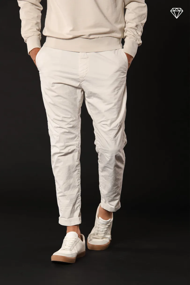 John Coolkhinos men's chino pants in stretch satin logo edition carrot fit ① sold by Mason's