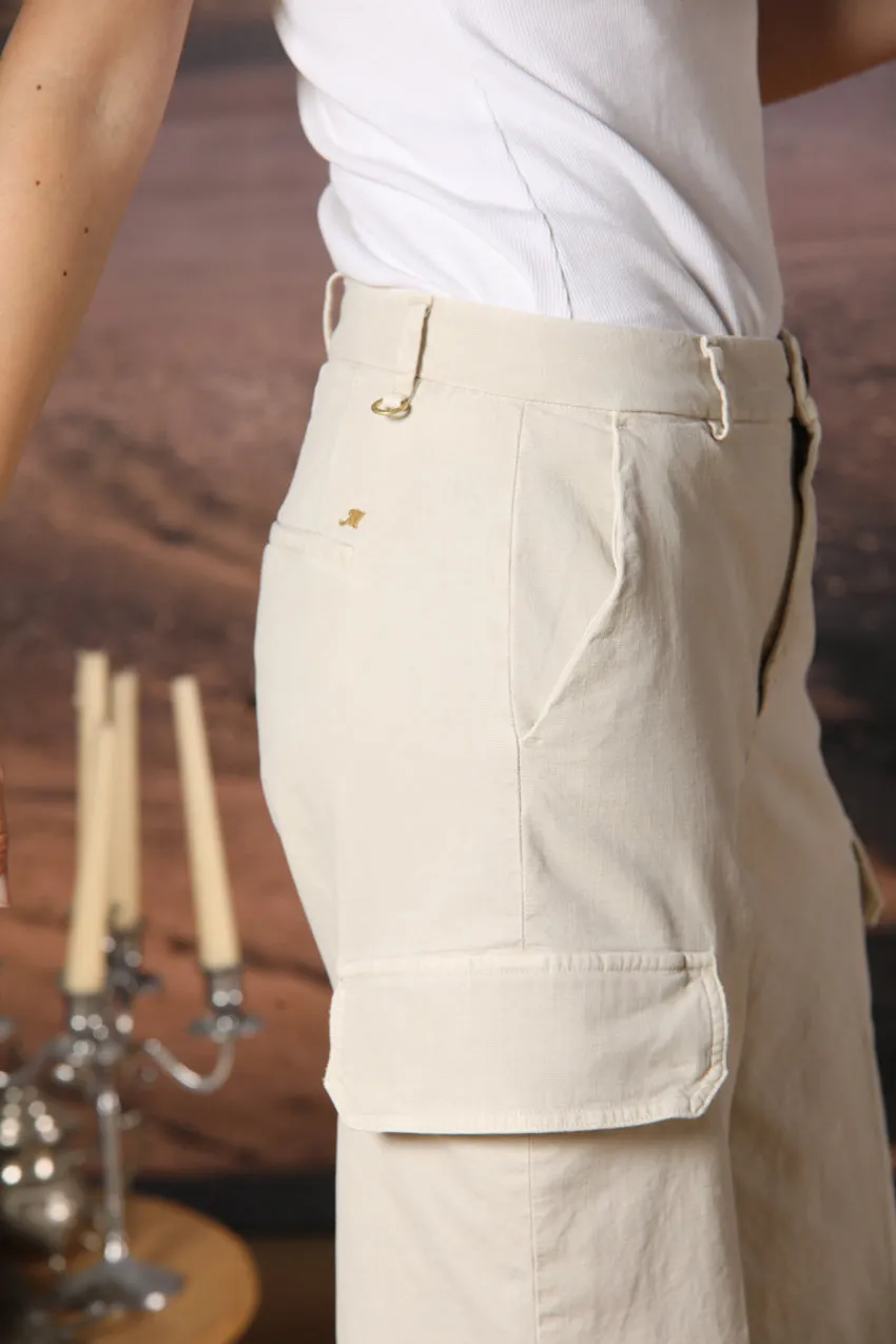 New York Studio women's Cargo Pants in slub cotton panama Relaxed fit sold by Mason's product image thumbnail 3
