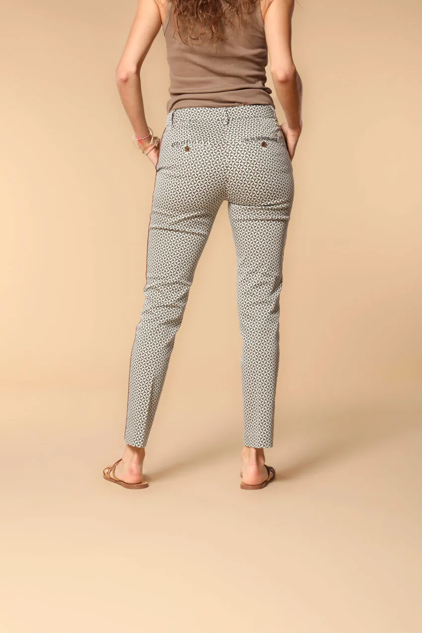 New York Slim women's chino pants in satin with geometric pattern slim fit sold by Mason's product image thumbnail 4