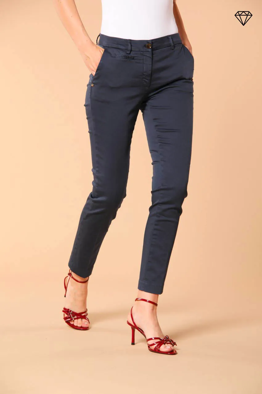 New York Slim women's chino trousers in stretch satin slim fit ① sold by Mason's product image thumbnail 4