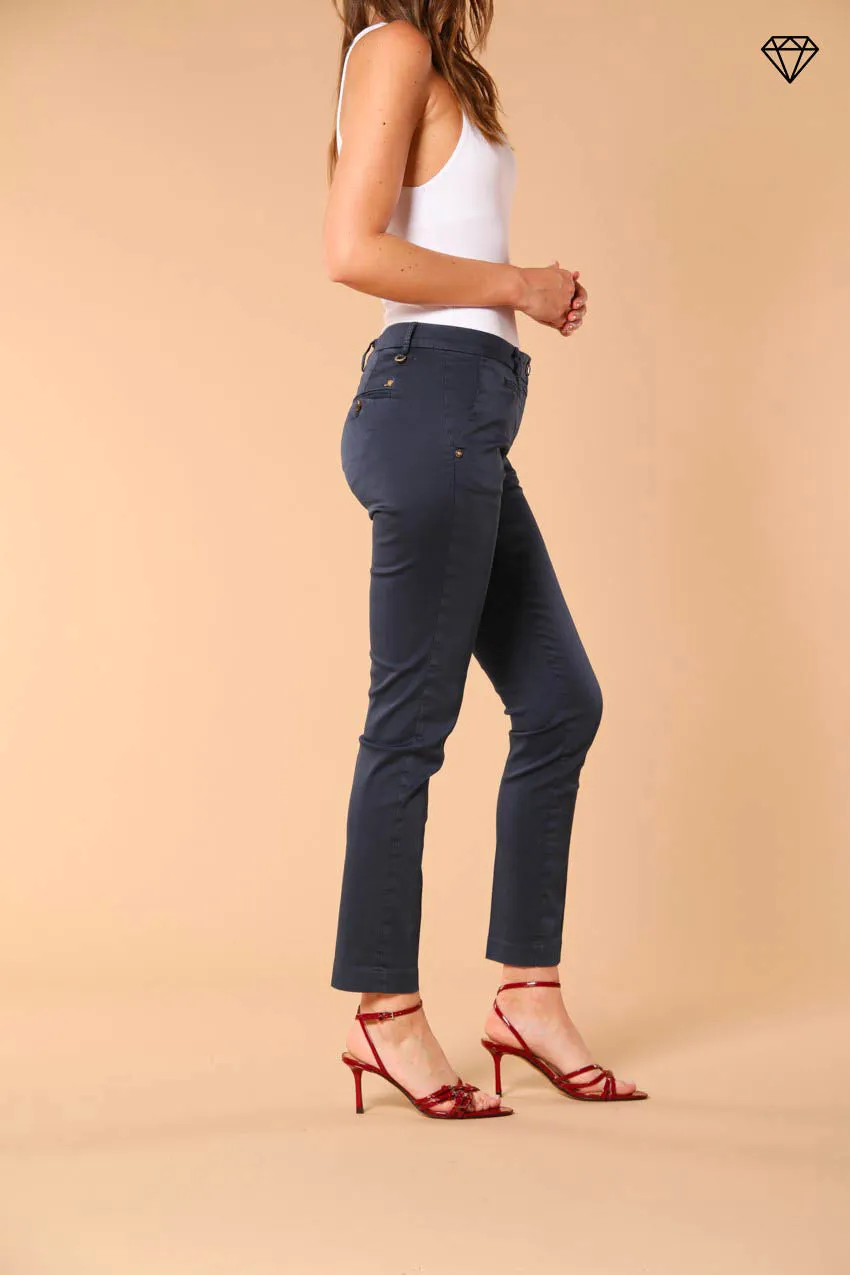 New York Slim women's chino trousers in stretch satin slim fit ① sold by Mason's product image thumbnail 3