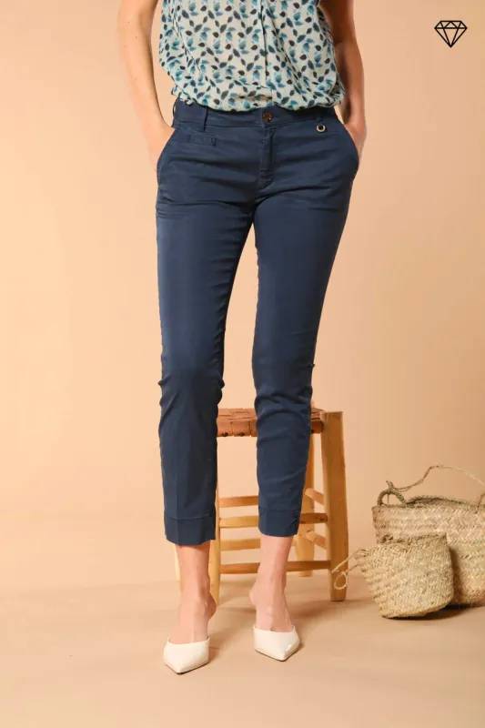 Jaqueline women's chino capri trousers in twill slim fit ① sold by Mason's