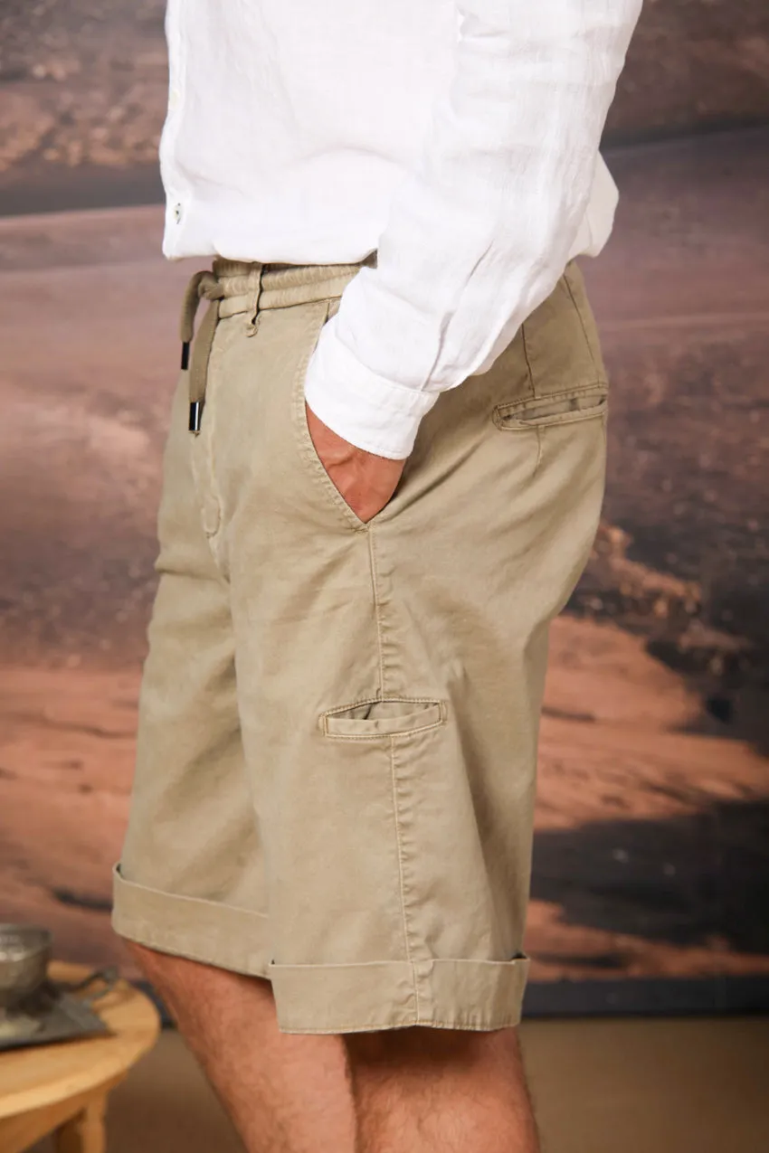 Khinos M74 men's chino bermuda in stretch cotton and silk twill relaxed fit sold by Mason's product image thumbnail 4