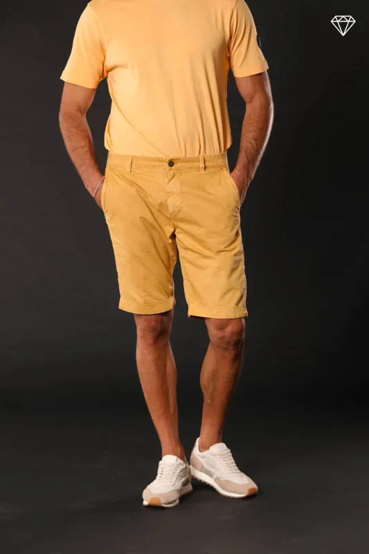 John Coolkhinos men's chino bermuda shorts in pima cotton logo edition carrot fit ① sold by Mason's