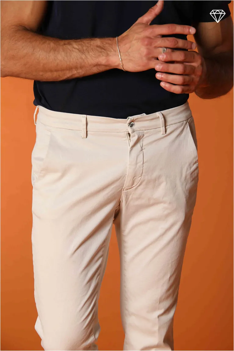 Torino men's chino pants in fine cotton and lyocell tricot slim fit ① sold by Mason's product image thumbnail 2