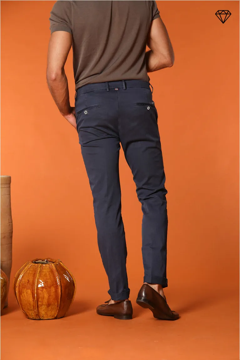 Torino men's chino pants in fine cotton and lyocell tricot slim fit ① sold by Mason's product image thumbnail 4