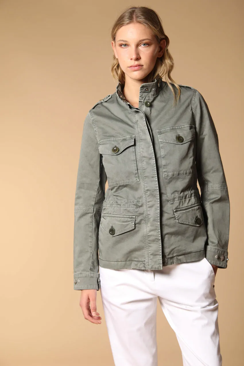 Eva women's field jacket in twill with studs sold by Mason's