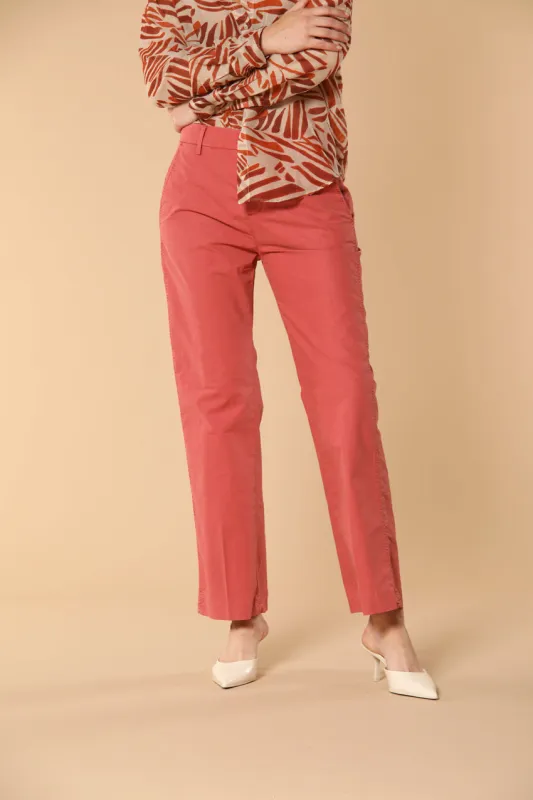 New York Cropped women's chino pants in gabardine straight fit sold by Mason's