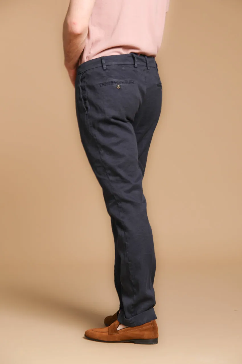 New York Time 1 Pinces men's chino pants in linen and cotton twill regular fit sold by Mason's product image thumbnail 5