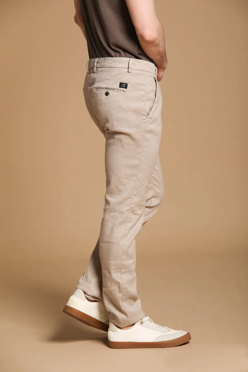Torino men's chino pants in cotton and linen twill slim fit sold by Mason's product image thumbnail 5