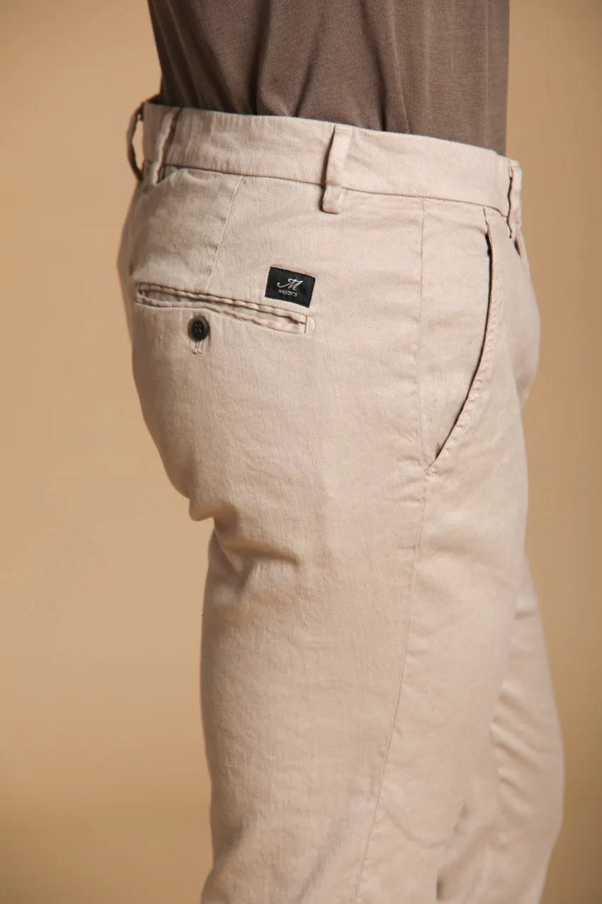 Torino men's chino pants in cotton and linen twill slim fit sold by Mason's product image thumbnail 2