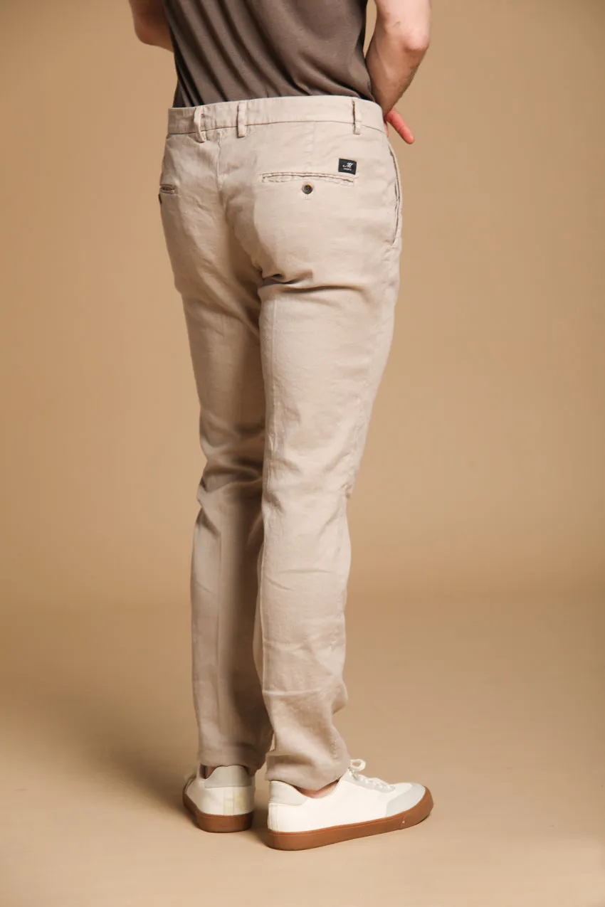 Torino men's chino pants in cotton and linen twill slim fit sold by Mason's product image thumbnail 4