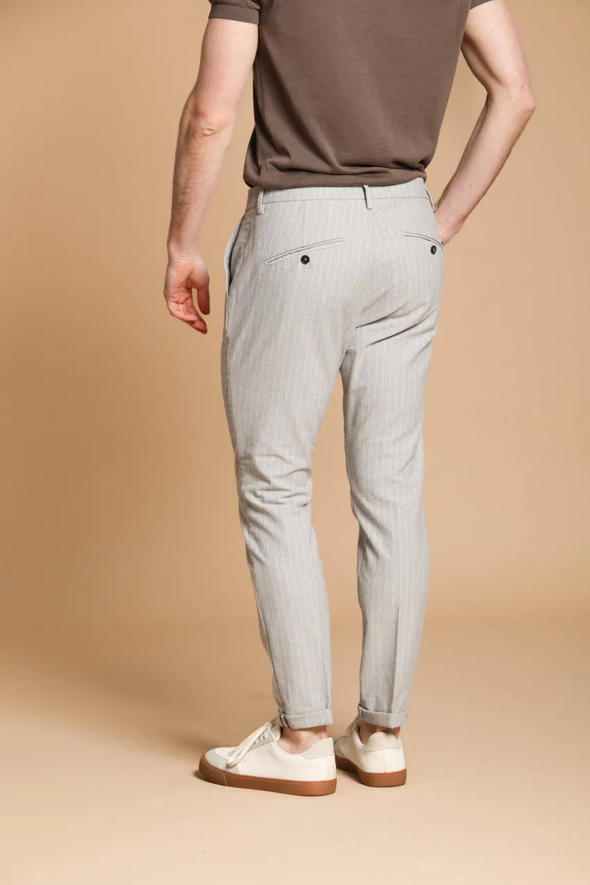 Osaka men's chino pants in pinstriped resca carrot fit sold by Mason's product image thumbnail 4