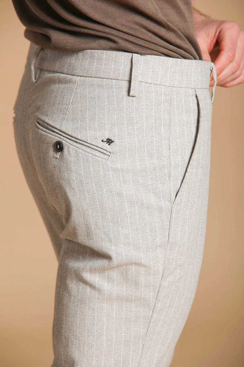 Osaka men's chino pants in pinstriped resca carrot fit sold by Mason's product image thumbnail 2