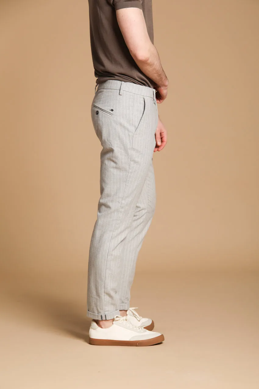 Osaka men's chino pants in pinstriped resca carrot fit sold by Mason's product image thumbnail 5