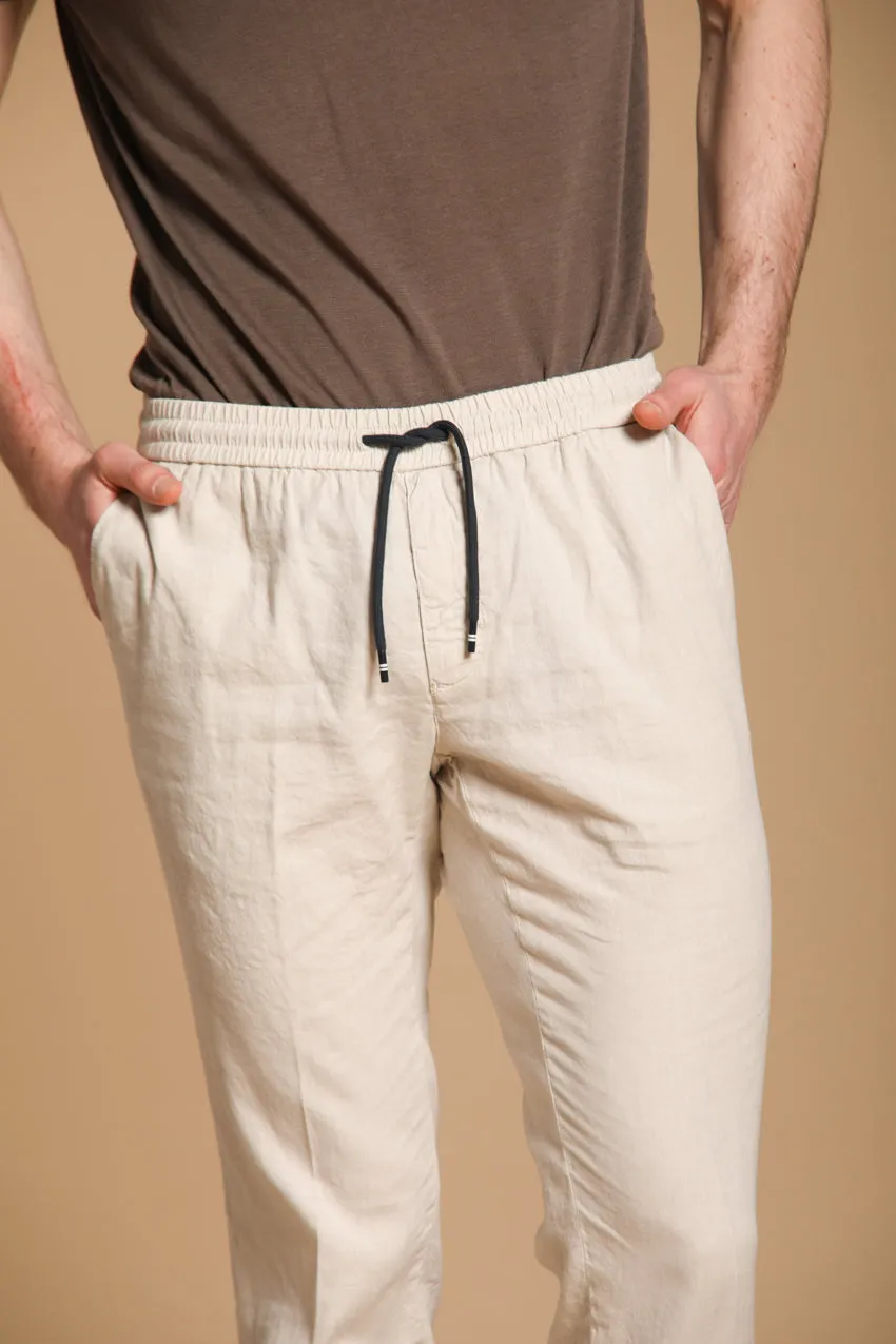 New York Sack men's chino pants in lightweight linen and cotton fabric regular fit sold by Mason's product image thumbnail 3