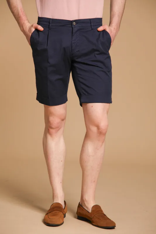 New York 1 Pinces City String men's chino bermuda shorts in Pima Cotton Regular Fit sold by Mason's