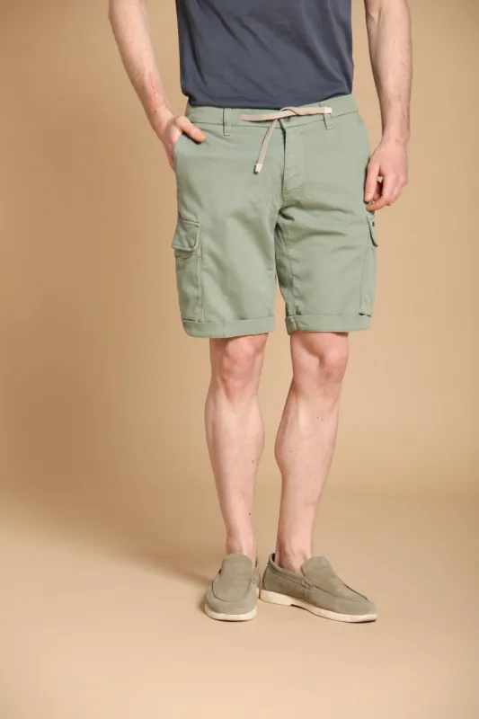 Chile Golf men's cargo jogger bermuda shorts in stretch jersey, Slim Fit sold by Mason's