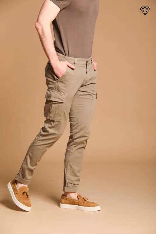 Chile Men's cargo pants in stretch satin Extra Slim Fit ① sold by Mason's