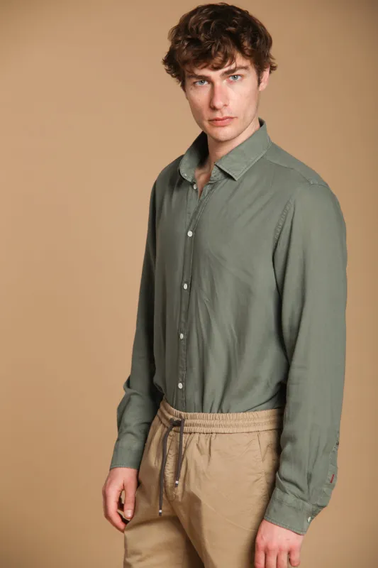 Torino long-sleeve men's shirt in tencel sold by Mason's