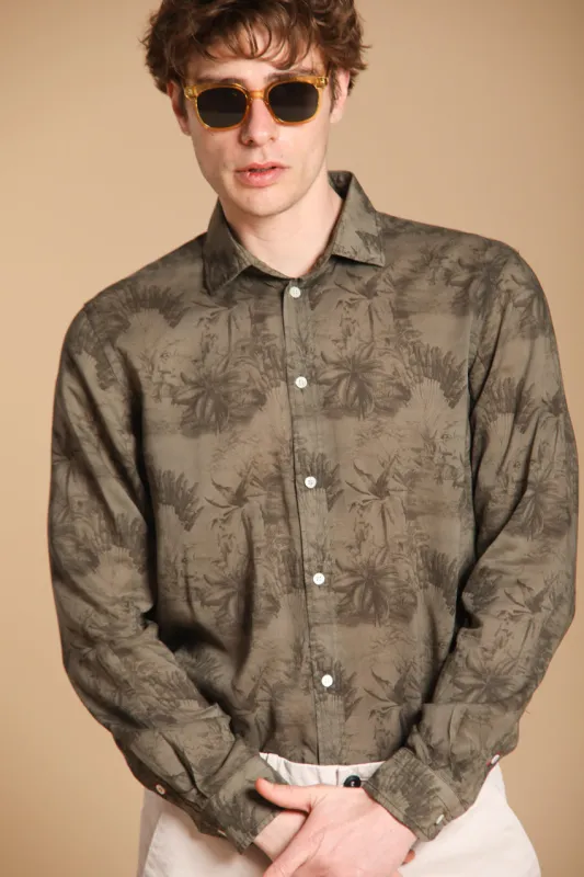 Torino Long-Sleeve Men's Shirt in Modal with English Print sold by Mason's