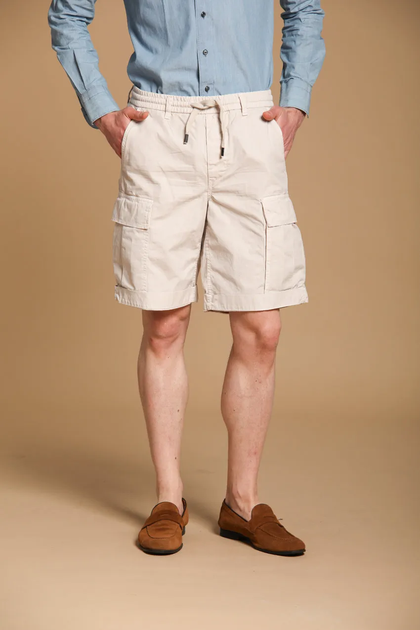 Cargo M74 men's cargo bermuda in oxford cotton canvas relaxed fit sold by Mason's