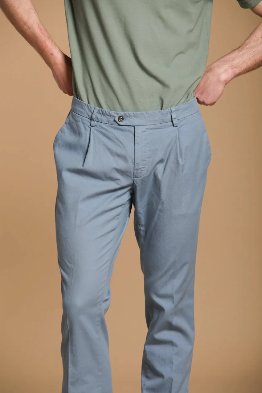 New York Time 1 Pinces men's chino pants in stretch Supima cotton canvas regular fit sold by Mason's product image thumbnail 3