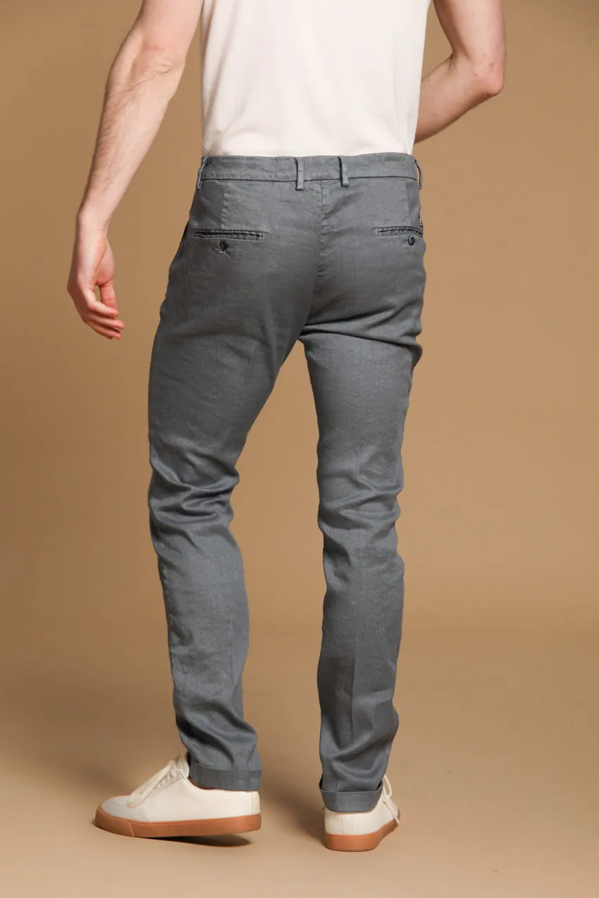 Torino men's chino pants in cotton and linen twill slim fit sold by Mason's product image thumbnail 4