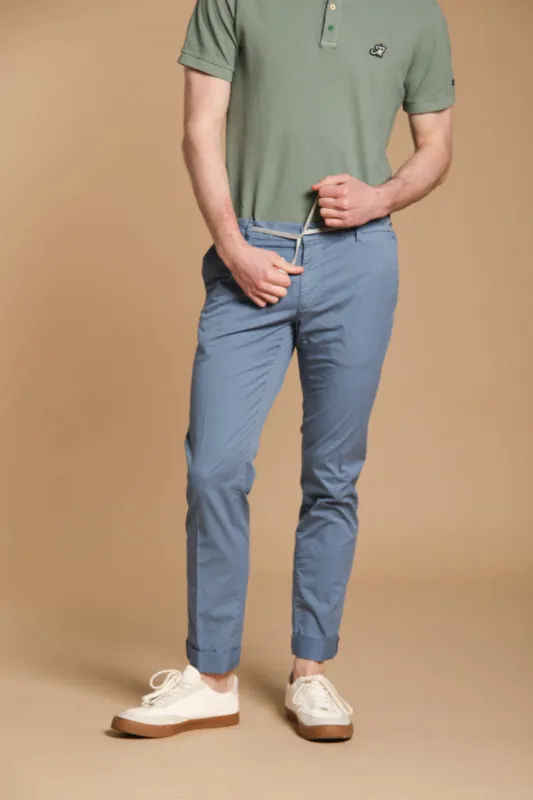 New York Side Elax men's chino jogger pants in pima cotton regular fit sold by Mason's