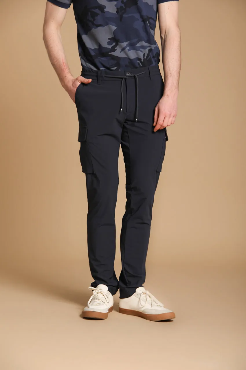 Chile jogger men’s cargo pants in super technical jersey extra sim fit sold by Mason's